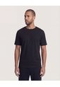 Camiseta Regular Fit Texturizada  Para Hombre Negro Ostu de Ostu