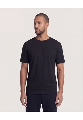 Camiseta Regular Fit Texturizada  Para Hombre Negro Ostu Ostu