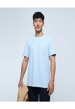 Camiseta Para Hombre Manga Corta Color Azul Claro Marca Ostu #60091342