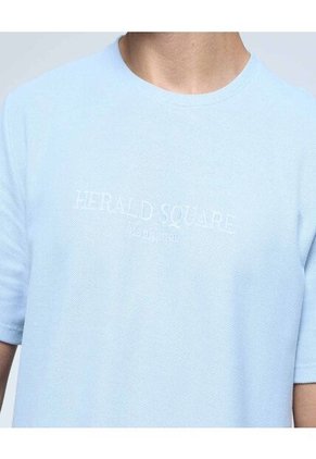 Camiseta Para Hombre Manga Corta Color Azul Claro Marca Ostu #60091342