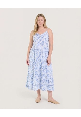 Vestido Largo  Para Mujer Azul Ostu Ostu