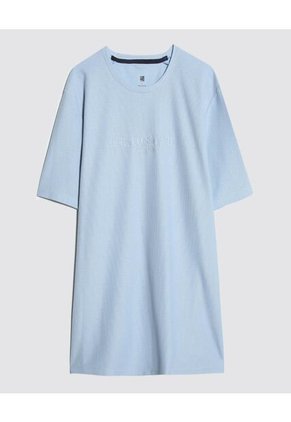 Camiseta Para Hombre Manga Corta Color Azul Claro Marca Ostu #60091342