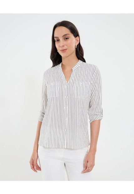 Blusa Para Mujer Manga 3/4 Color Crudo Marca Ostu #40121155