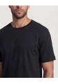 Camiseta Regular Fit Texturizada  Para Hombre Negro Ostu de Ostu