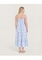Vestido Largo  Para Mujer Azul Ostu de Ostu