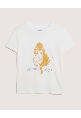 Camiseta Estampado Princesa  Para Mujer Crema Ostu Ostu