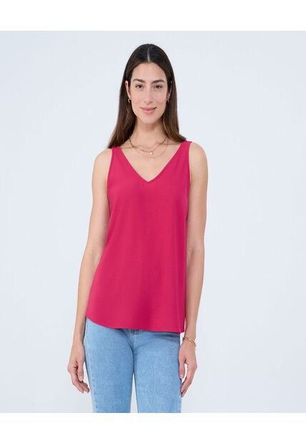 Blusa Para Mujer Manga Sisa Color Rosado Neon Marca Ostu #40121113