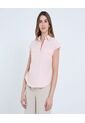 Camisa Para Mujer Manga Corta Color Rosa Marca Ostu #40010290 de Ostu