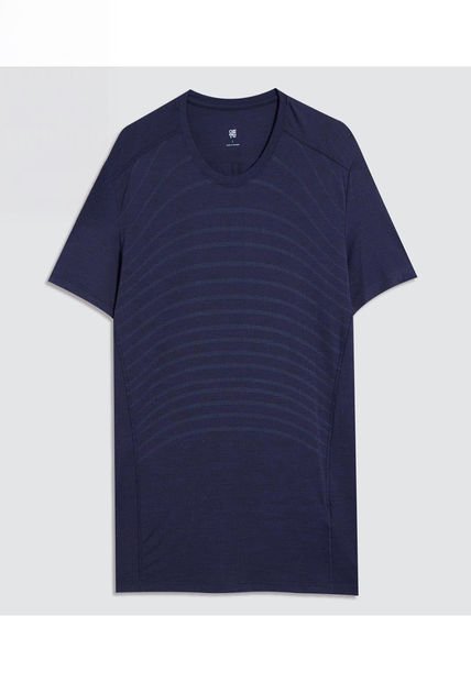 Camiseta Para Hombre Manga Corta Color Azul Oscuro Marca Ostu #60091509