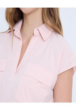 Camisa Para Mujer Manga Corta Color Rosa Marca Ostu #40010290