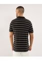 Polo Para Hombre Cuello Tejido Con Bolsillo Color Negro Marca Ostu #60110799 de Ostu