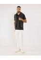 Polo Para Hombre Cuello Tejido Con Bolsillo Color Negro Marca Ostu #60110799 de Ostu