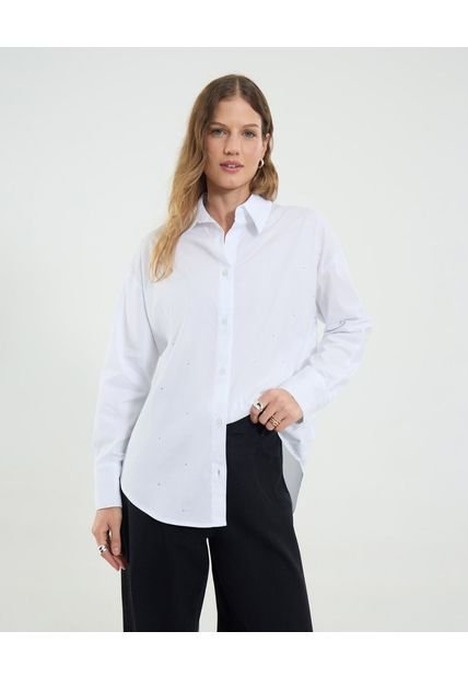 Camisa Para Mujer Manga Larga Color Blanco Marca Ostu #40010335
