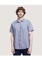 Camisa Para Hombre Manga Corta Con Bolsillo Color Rosado  Marca Ostu #60010651 de Ostu