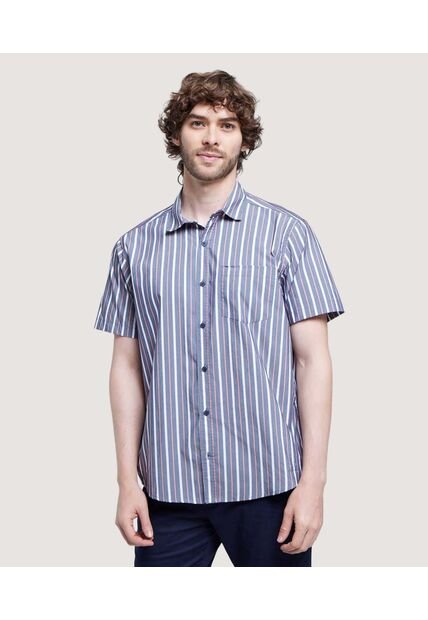 Camisa Para Hombre Manga Corta Con Bolsillo Color Rosado  Marca Ostu #60010651