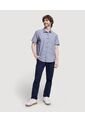 Camisa Para Hombre Manga Corta Con Bolsillo Color Rosado  Marca Ostu #60010651 de Ostu