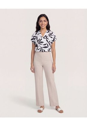 Pantalón Para Mujer Moda Color Beige Marca Ostu #40070887