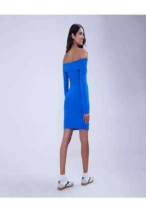 Vestido Para Mujer Manga Larga Color Azul  Marca Ostu #40170275