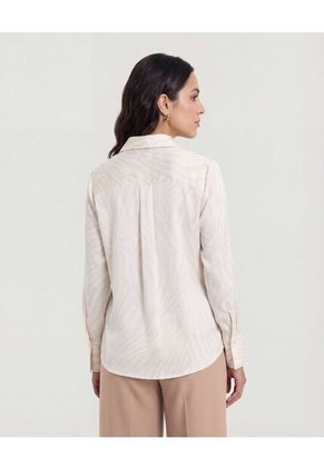 Camisa  Para Mujer Manga Larga Color Beige Marca Ostu #40010345