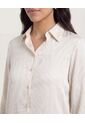 Camisa  Para Mujer Manga Larga Color Beige Marca Ostu #40010345 de Ostu