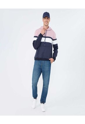Buzo Para Hombre Hoodie Color Rosa Marca Ostu #60060464