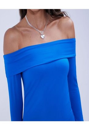 Vestido Para Mujer Manga Larga Color Azul  Marca Ostu #40170275