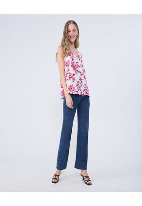 Blusa Para Mujer Manga Sisa Color Purpura Marca Ostu #40121115