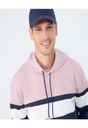 Buzo Para Hombre Hoodie Color Rosa Marca Ostu #60060464