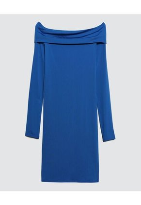 Vestido Para Mujer Manga Larga Color Azul  Marca Ostu #40170275