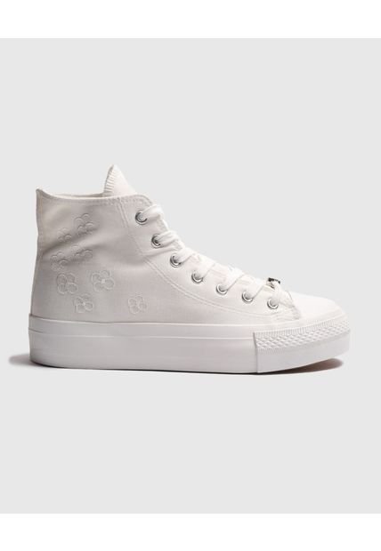 Tenis Para Mujer Canvas Color Blanco Marca Ostu #40720182