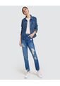 Jean Para Mujer Mom Color Azul  Marca Ostu #40160255 de Ostu