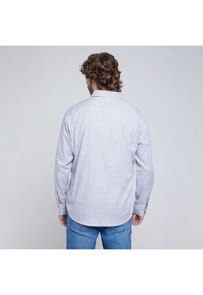 Camisa Para Hombre Manga Larga Con Bolsillo Color Gris  Marca Ostu #60010669