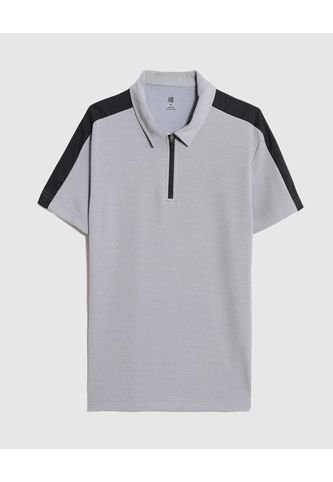 Polo Para Hombre Cuello Maquina Sin Bolsillo Color Gris Marca Ostu #60110785 Ostu