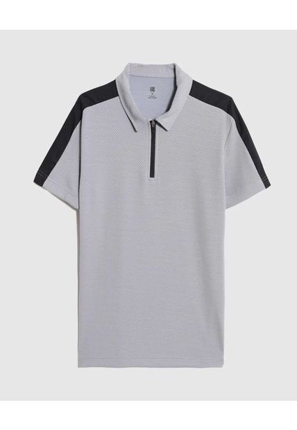 Polo Para Hombre Cuello Maquina Sin Bolsillo Color Gris Marca Ostu #60110785