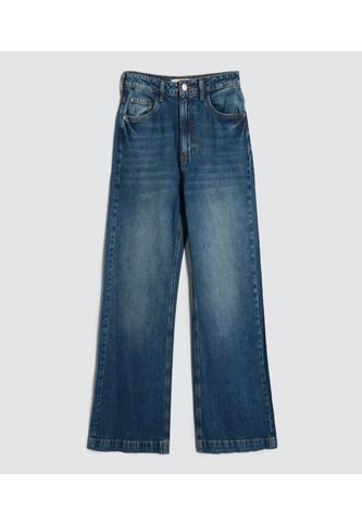 Jean Para Mujer Wide-Leg Color Azul Medio Marca Ostu #40160550 Ostu