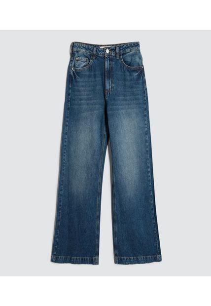 Jean Para Mujer Wide-Leg Color Azul Medio Marca Ostu #40160550