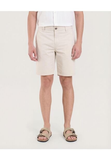 Bermuda  Para Hombre Regular Corto Color Beige Marca Ostu #60100489
