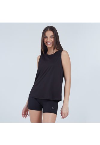 Camiseta Mujer Ostu M/S Negro Poliéster Ostu