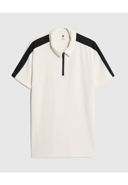 Polo Para Hombre Cuello Maquina Sin Bolsillo Color Crema Marca Ostu #60110784