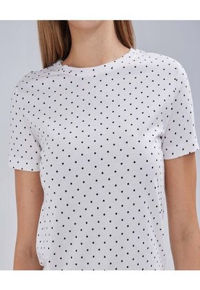 Camiseta Para Mujer Manga Corta Color Blanco Marca Ostu #40092113