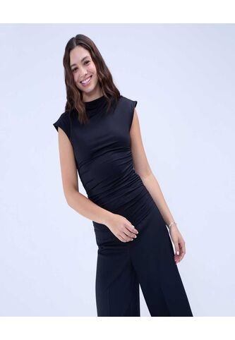 Camiseta Para Mujer Manga Corta Color Negro Marca Ostu #40092294 Ostu