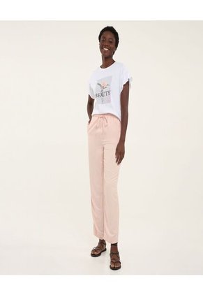 Camiseta Para Mujer Manga Corta Color Blanco Marca Ostu #40091539