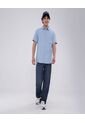 Camisa Para Hombre Manga Corta Con Bolsillo Color Azul Claro Marca Ostu #60010733 de Ostu