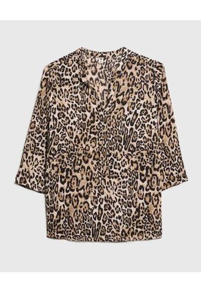 Blusa Para Mujer Manga 3/4 Color Beige Marca Ostu #40121033