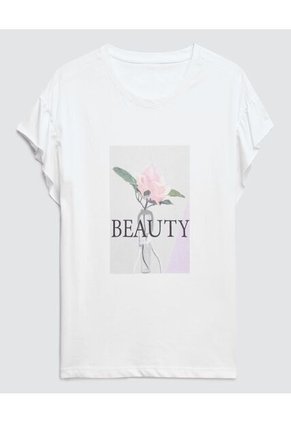 Camiseta Para Mujer Manga Corta Color Blanco Marca Ostu #40091539