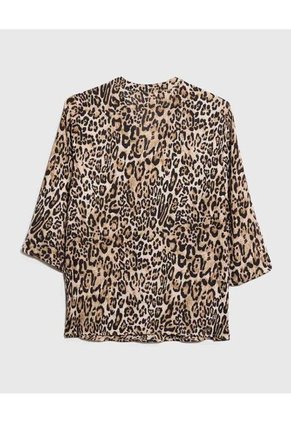 Blusa Para Mujer Manga 3/4 Color Beige Marca Ostu #40121033