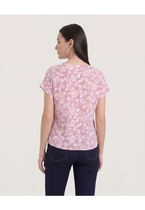 Blusa  Para Mujer Manga Corta Color Morado Marca Ostu #40121236