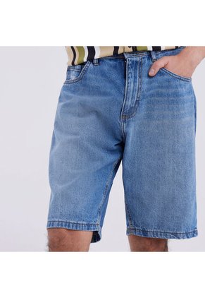 Bermuda Hombre Ostu Regular Azul Algodón