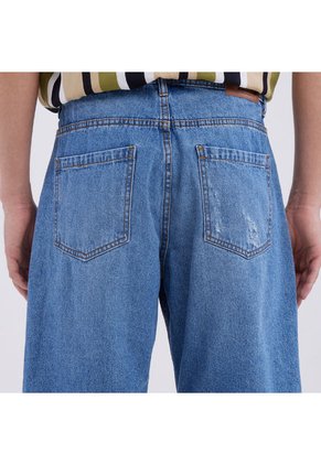 Bermuda Hombre Ostu Regular Azul Algodón