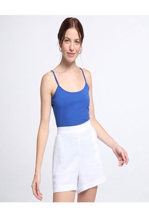 Top Para Mujer Cuello Redondo Color Azul Marca Ostu #40220263